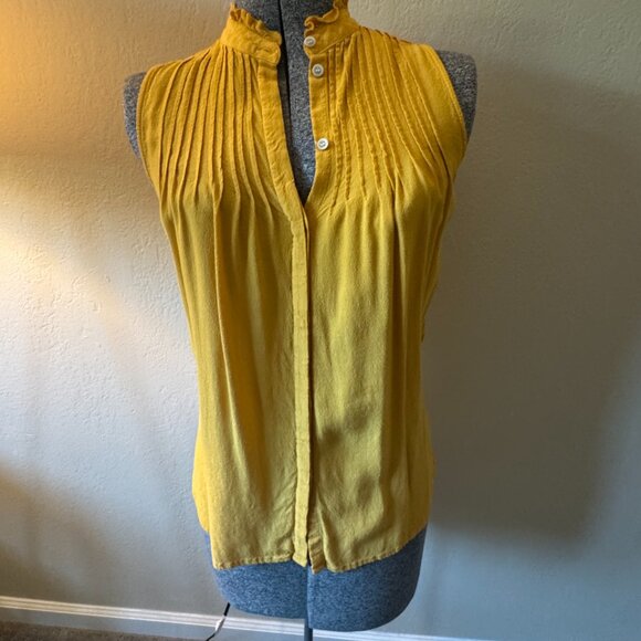 Treasure & Bond Button Down Blouse with Ruffle Collar XXS - Picture 5 of 10